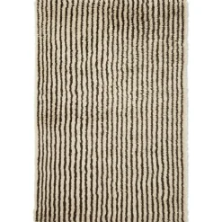 Kami Knotted Matta 120x180 cm, Off-white / Rödbrun