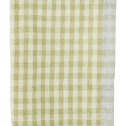 Madam Stoltz Kökshanddukar-Kökshandduk Rutig 50x70 cm, Ljusgrön