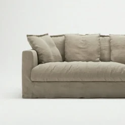 Decotique Möbelklädsel-Klädsel Till Le Grand Air 4-sitssoffa Linne, Smokey Granite