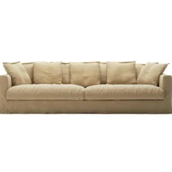 Decotique Möbelklädsel-Klädsel Till Le Grand Air 4-sitssoffa Linne, Smokey Granite