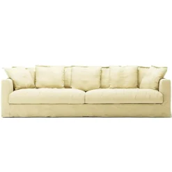 Decotique Möbelklädsel-Klädsel Till Le Grand Air 4-sitssoffa Linne, Smokey Granite