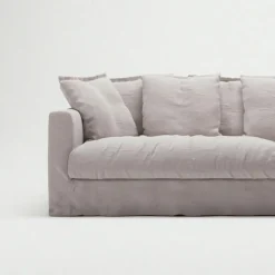 Decotique Möbelklädsel-Klädsel Till Le Grand Air 4-sitssoffa Linne, Smokey Granite