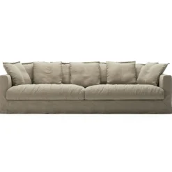 Decotique Möbelklädsel-Klädsel Till Le Grand Air 4-sitssoffa Linne, Smokey Granite