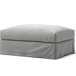 Decotique Möbelklädsel-Klädsel Till Le Grand Air Fotpall Bomull, Vit