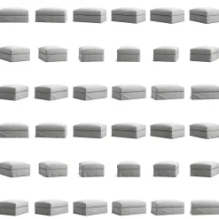 Decotique Möbelklädsel-Klädsel Till Le Grand Air Fotpall Bomull, Vit