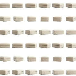 Decotique Möbelklädsel-Klädsel Till Le Grand Air Fotpall Bomull, Vit