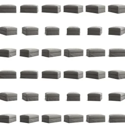 Decotique Möbelklädsel-Klädsel Till Le Grand Air Fotpall Bomull, Vit