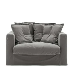 Decotique Möbelklädsel-Klädsel Till Le Grand Air Love Seat Bomull, Vit