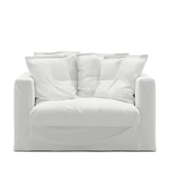 Decotique Möbelklädsel-Klädsel Till Le Grand Air Love Seat Bomull, Vit