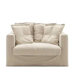 Decotique Möbelklädsel-Klädsel Till Le Grand Air Love Seat Bomull, Vit