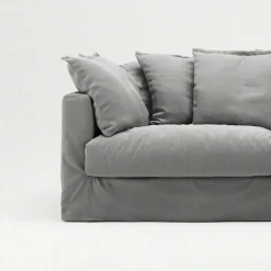 Decotique Möbelklädsel-Klädsel Till Le Grand Air 3-sitssoffa Bomull, Grå