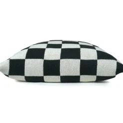 Knitted Check Kuddfodral 50x50 cm, Lilac