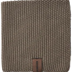 Knitted Dish Cloth- Coal Disktrasa Light Stone