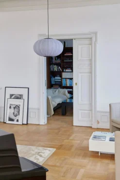 Made By Hand Pendellampor-Knit-Wit Pendel Oval 57 cm Anniversary Glitter, Silver