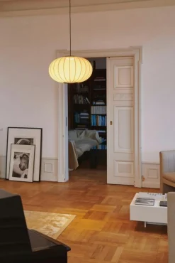 Made By Hand Pendellampor-Knit-Wit Pendel Oval 57 cm Anniversary Glitter, Silver