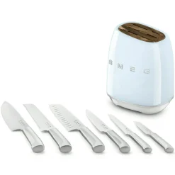 Smeg Knivlister & Knivblock-Knivblock Med 6 Knivar, Svart