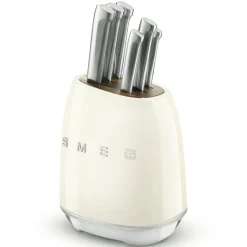 Smeg Knivlister & Knivblock-Knivblock Med 6 Knivar, Svart