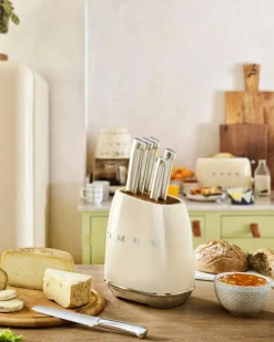 Smeg Knivlister & Knivblock-Knivblock Med 6 Knivar, Svart