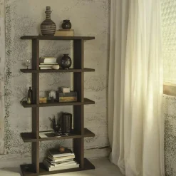 Ferm Living Byråer|Bokhyllor-Kona Bokhylla 1x4, Dark Stained