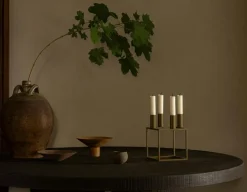 Kubus 4 Ljusstake, Olive