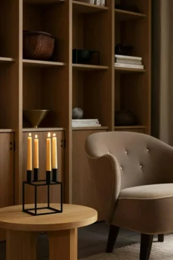 Kubus 4 Ljusstake, Olive