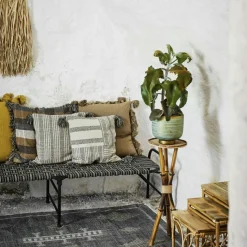 Madam Stoltz Prydnadskuddar & Fodral-Kuddfodral Återvunnen Bomull 50x50 cm, Grafisk