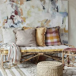 Madam Stoltz Prydnadskuddar & Fodral-Kuddfodral Återvunnen Bomull 60x60 cm, Orange