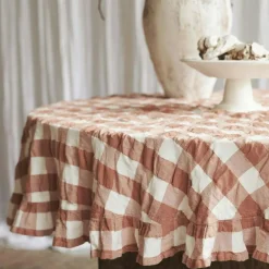 Boel&Jan Dukar & Löpare-Kullavik Bordsduk Ø170 cm, Brun