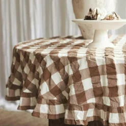 Boel&Jan Dukar & Löpare-Kullavik Bordsduk Ø170 cm, Brun