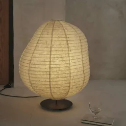 Kurbis Golvlampa Ø60 cm, Natural/Svart Tall