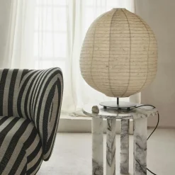 Kurbis Golvlampa Ø60 cm, Natural/Svart Tall