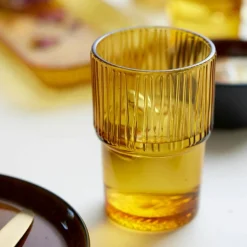 Bitz Dricksglas-Kusintha Glas 4-pack 38 cl, Amber