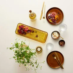 Bitz Uppläggningsfat-Kusintha Serveringsfat 14x38 cm, Grön