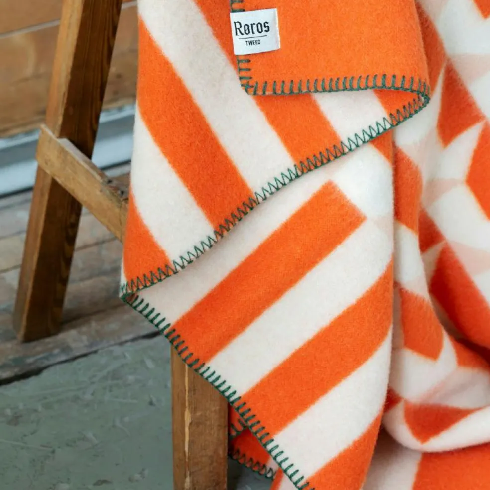 Kvam Ullpläd 135x200 cm, Orange