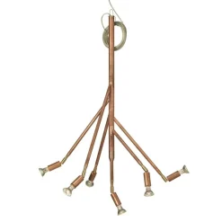 Kvist 6 Pendel, Nickelpläterad mässing