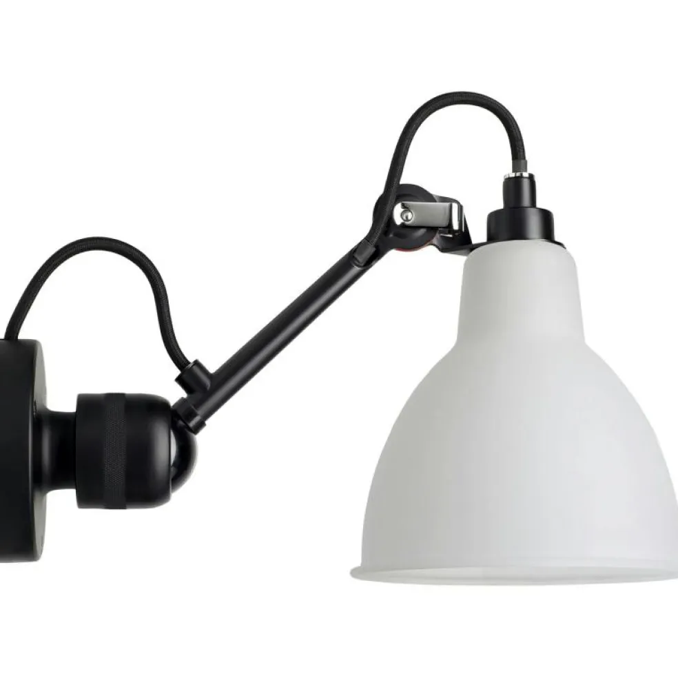 La Lampe Gras N°304 Vägglampa Med Strömbrytare, Svart / Krom