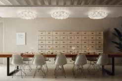 SLAMP Vägglampor|Plafonder-La Vie Vägg-/Taklampa 74 cm, Amber