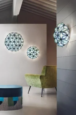 SLAMP Vägglampor|Plafonder-La Vie Vägg-/Taklampa 74 cm, Amber