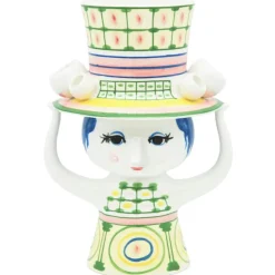 Lady with hat Vas 24,5 cm, Grön
