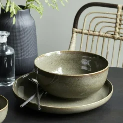 House Doctor Serveringsskålar-Lake Skål Mörk Ø22 cm