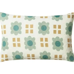 Lalit Kuddfodral 50x50 cm, Aqua / Khaki