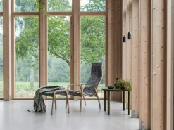 Lamino Fåtölj Med Fotpall Fårskinn, Sahara / Oljad Ek