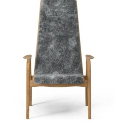 Lamino Fåtölj Med Fotpall Fårskinn, Sahara / Oljad Ek
