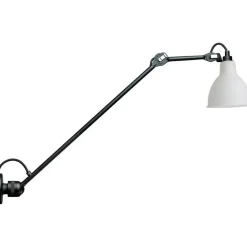 Lampe Gras N°304 Vägglampa L60, Svart / Frostat Glas