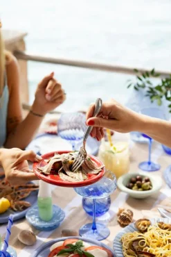 Lara Ljusstake 9 cm, Svart / Beige