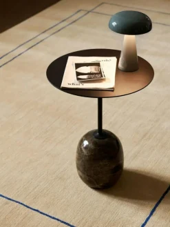 &Tradition Sidobord & Avlastningsbord|Soffbord-Lato LN8 Bord 40 cm, Lackerad Ek / Crema Diva Marble