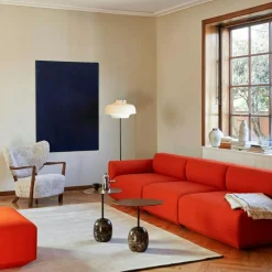 &Tradition Sidobord & Avlastningsbord|Soffbord-Lato LN8 Bord 40 cm, Lackerad Ek / Crema Diva Marble