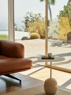 &Tradition Sidobord & Avlastningsbord|Soffbord-Lato LN8 Bord 40 cm, Lackerad Ek / Crema Diva Marble