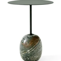 &Tradition Sidobord & Avlastningsbord|Soffbord-Lato LN8 Bord 40 cm, Lackerad Ek / Crema Diva Marble