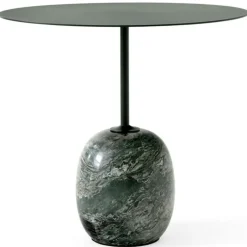 &Tradition Sidobord & Avlastningsbord|Soffbord-Lato LN9 Oval Bord, Djupgrön / Verde Alpi Marble